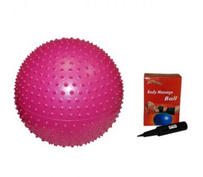 Мяч для йоги GB02 65см массаж. c насосом